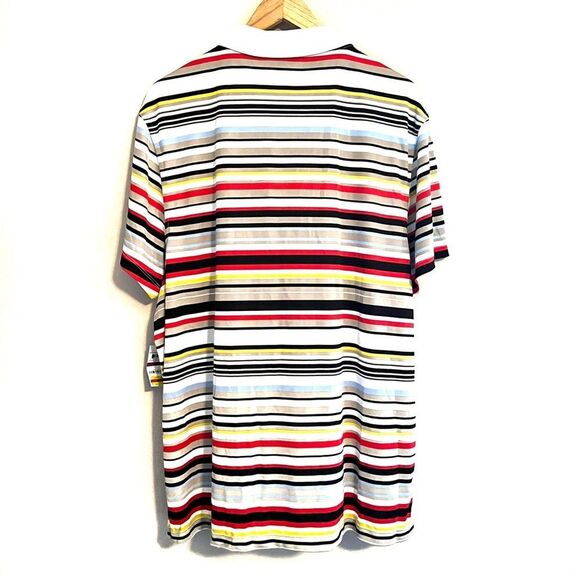NWT Men’s Alfani Striped Multicolor Polo Size XXL - Picture 2 of 5